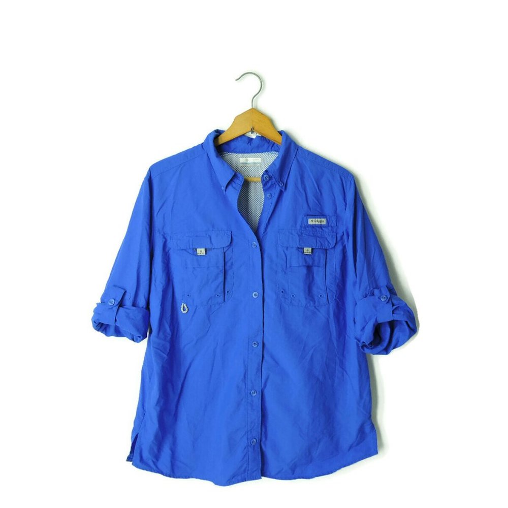 Columbia women's long roll-up sleeves vented shirt